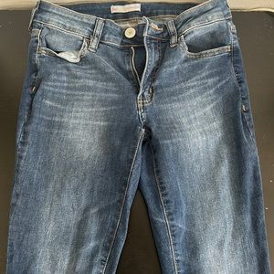 Dark wash jeans, never worn, size 5